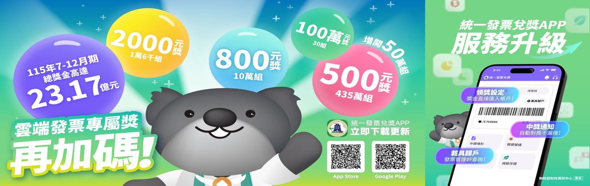 雲端發票專屬獎大尺寸Banner(115)